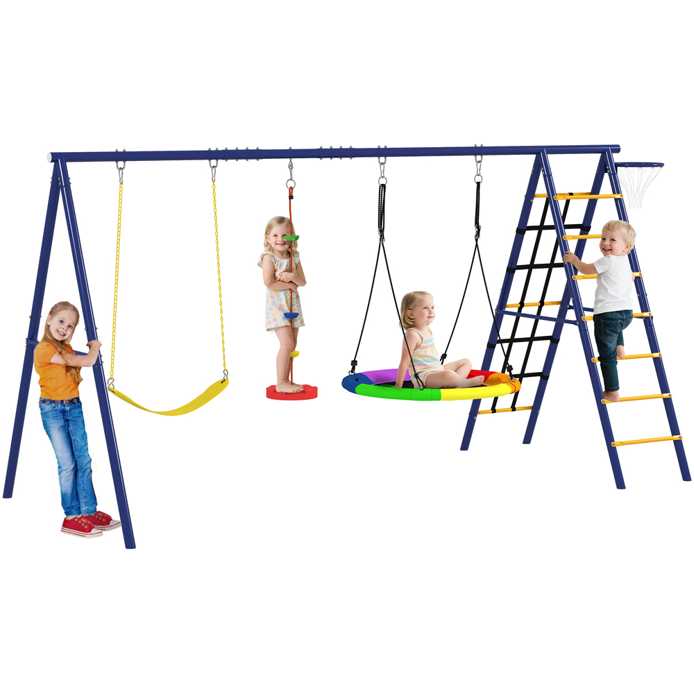 AIYAPLAY 6 in 1 Kids Swing Set