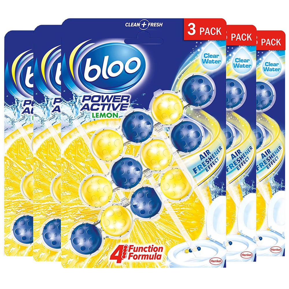Bloo Power Active Lemon Anti Limescale Toilet Rim Block 50g 15 Pack