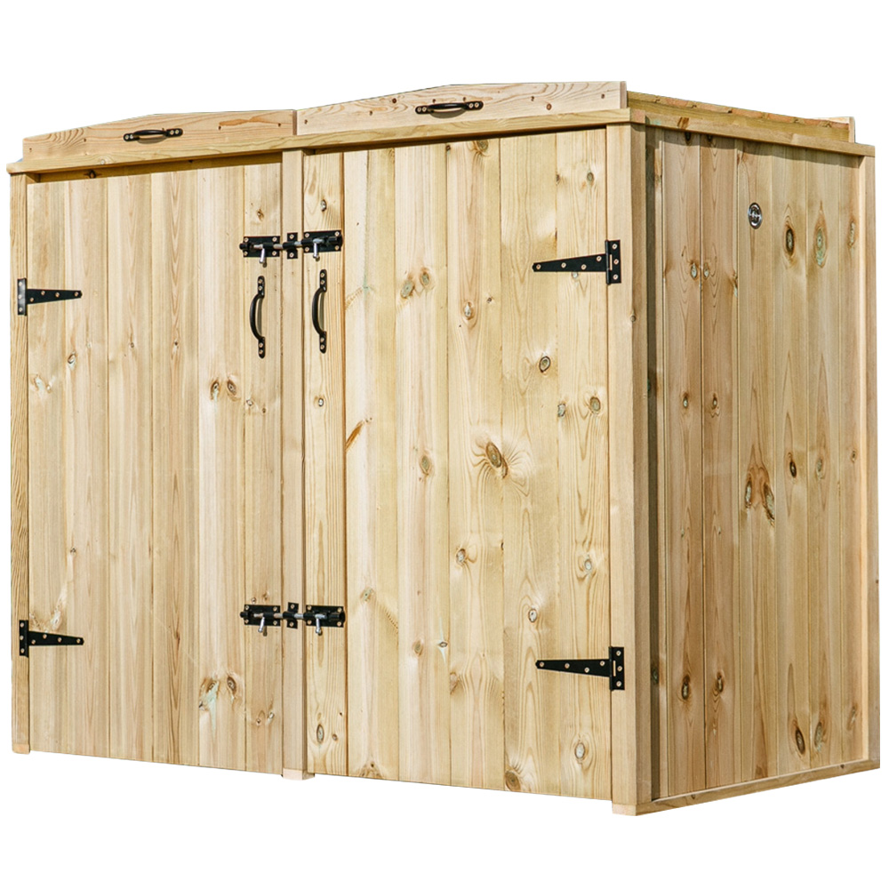 The Garden Village Chatburn 240L Double Wheelie Bin Shed