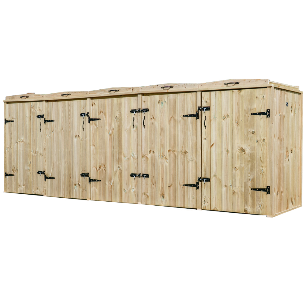 The Garden Village Chatburn 240L Quad Wheelie Bin Shed