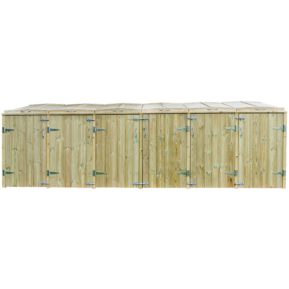 The Garden Village Shireburn 240L Sextet Wheelie Bin Shed
