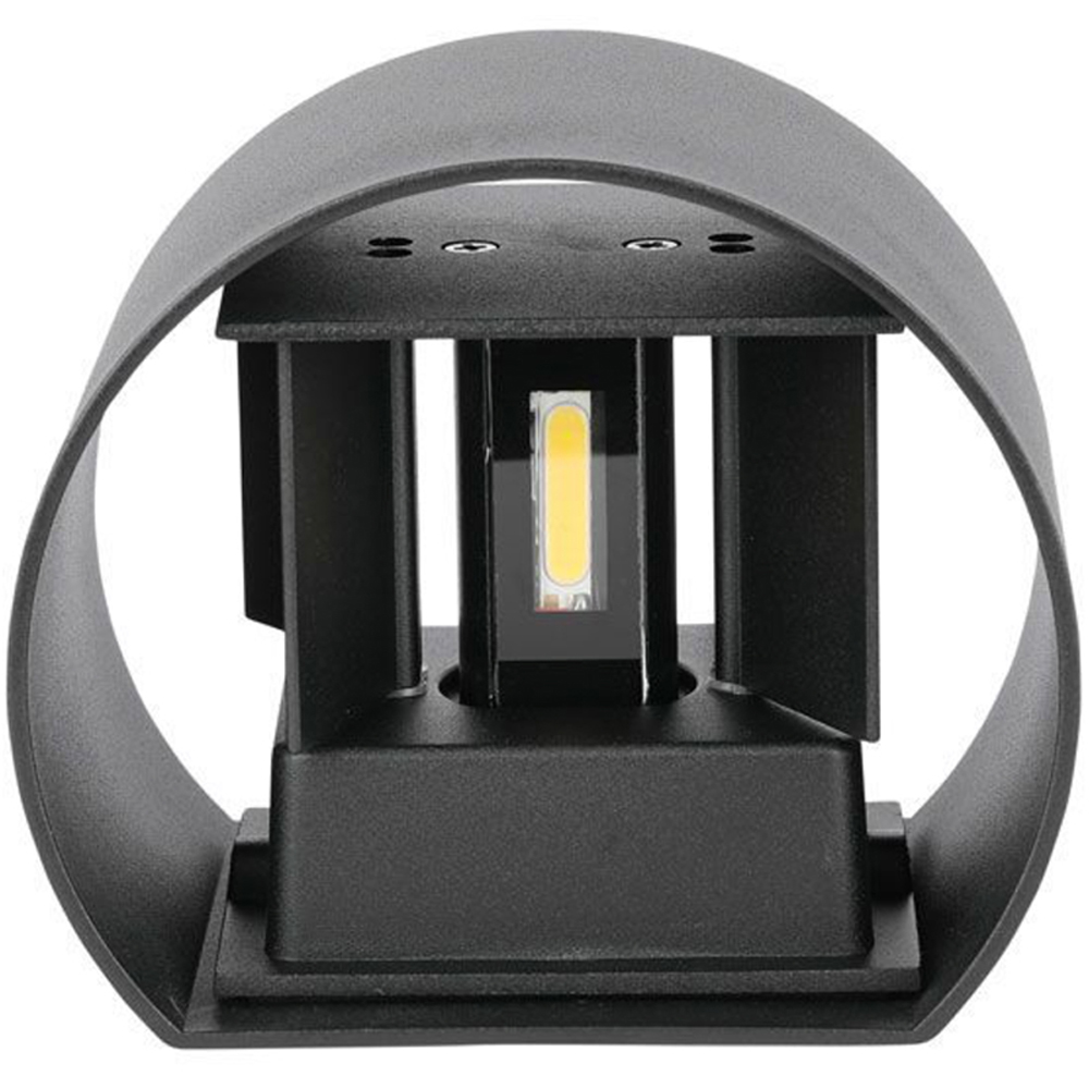 V-TAC Black Round Up and Down Cool White LED Outdoor Wall Light