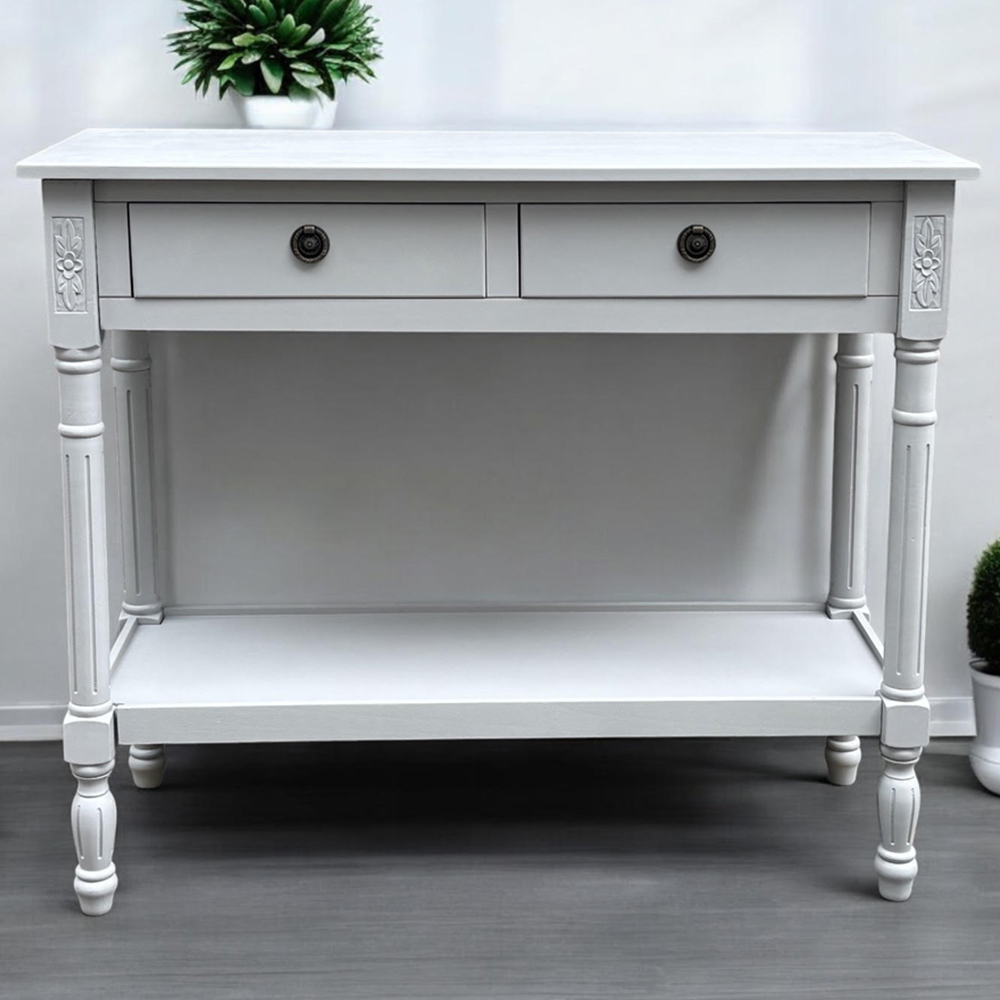 Acacia Home 2 Drawer Moonstruck Grey Console Table