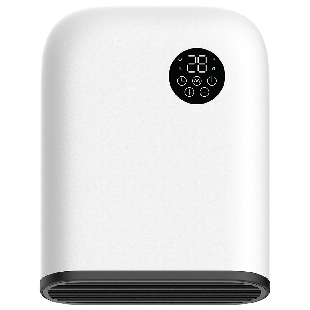 TCP Downflow Ceramic Wall Mounted Heater - 2000W - White - 13A Plug