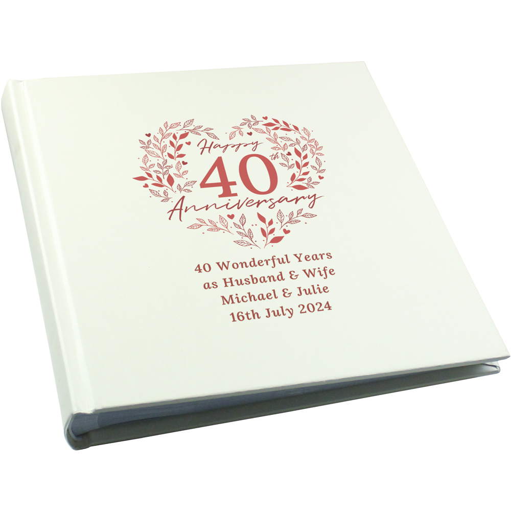 Personalised Memento Personalised 40th Ruby Wedding Anniversary Photo Album