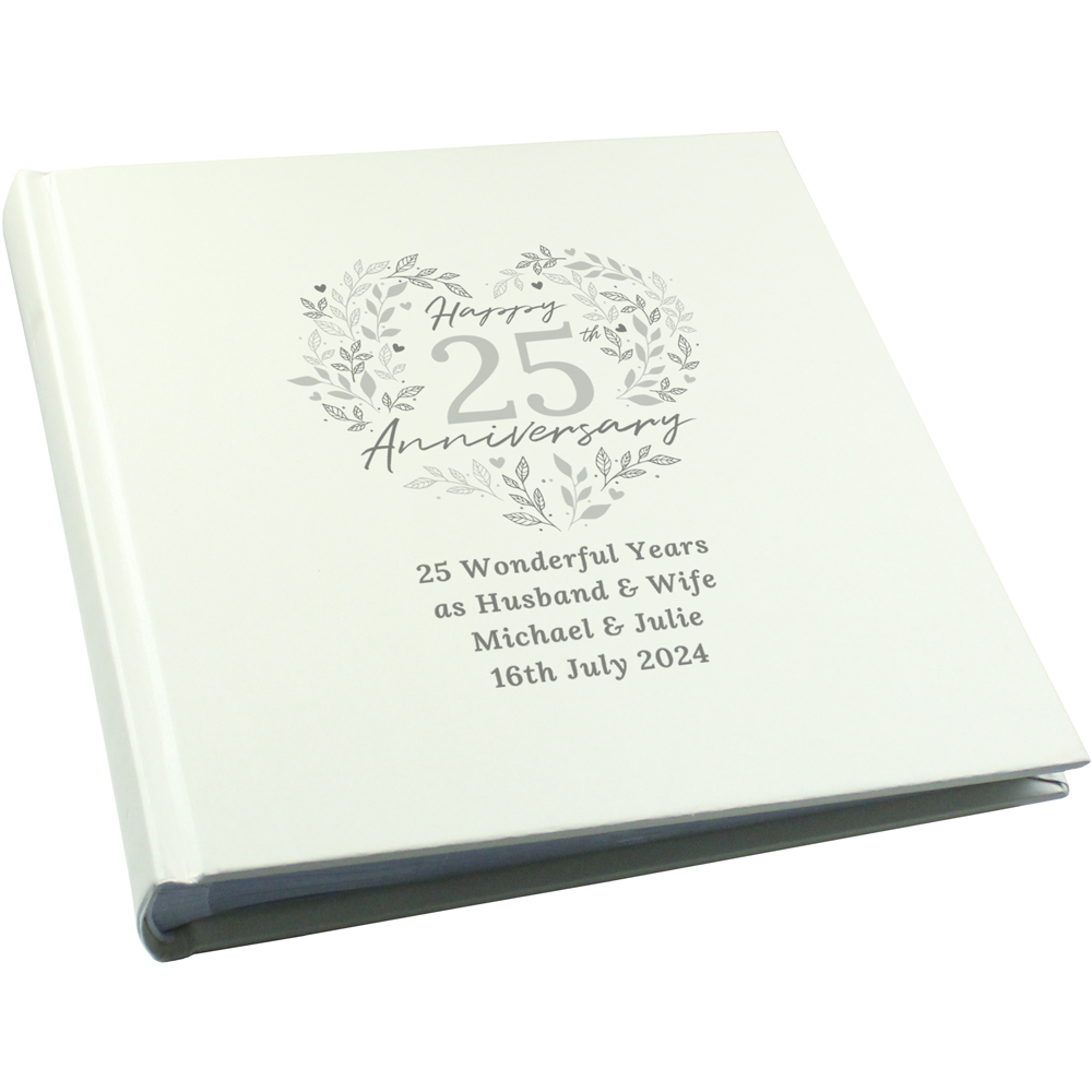 Personalised Memento Personalised 25th Silver Wedding Anniversary Photo Album