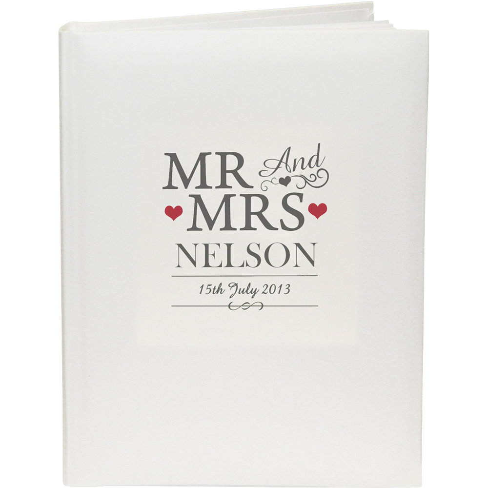 Personalised Memento Personalised Mr and Mrs Traditional Photo Album