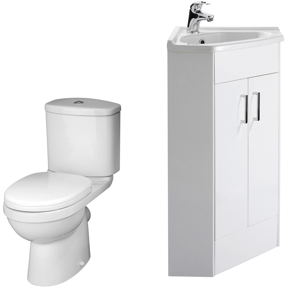 Nuie White Mayford 555Mm Gloss Floor Standing Unit With Wc Small