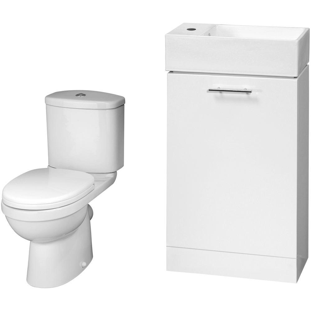 Nuie White Mayford 480Mm Gloss Floor Standing Unit With Wc Small