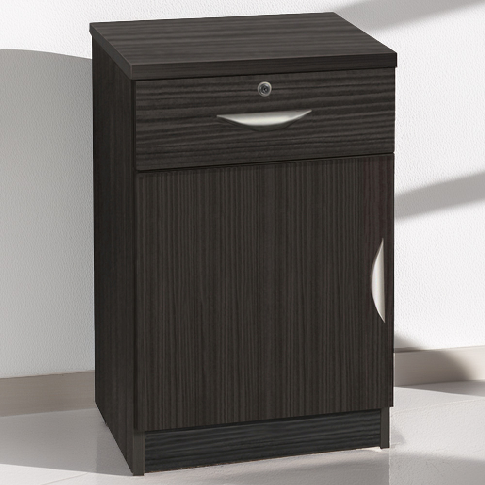 R White Cabinets Single Door Single Drawer Black Cupboard