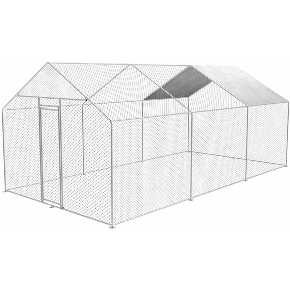 Zipper ZI-CR362 Chicken Run Pet Enclosure 2.5m x 6m x 3m - Grey