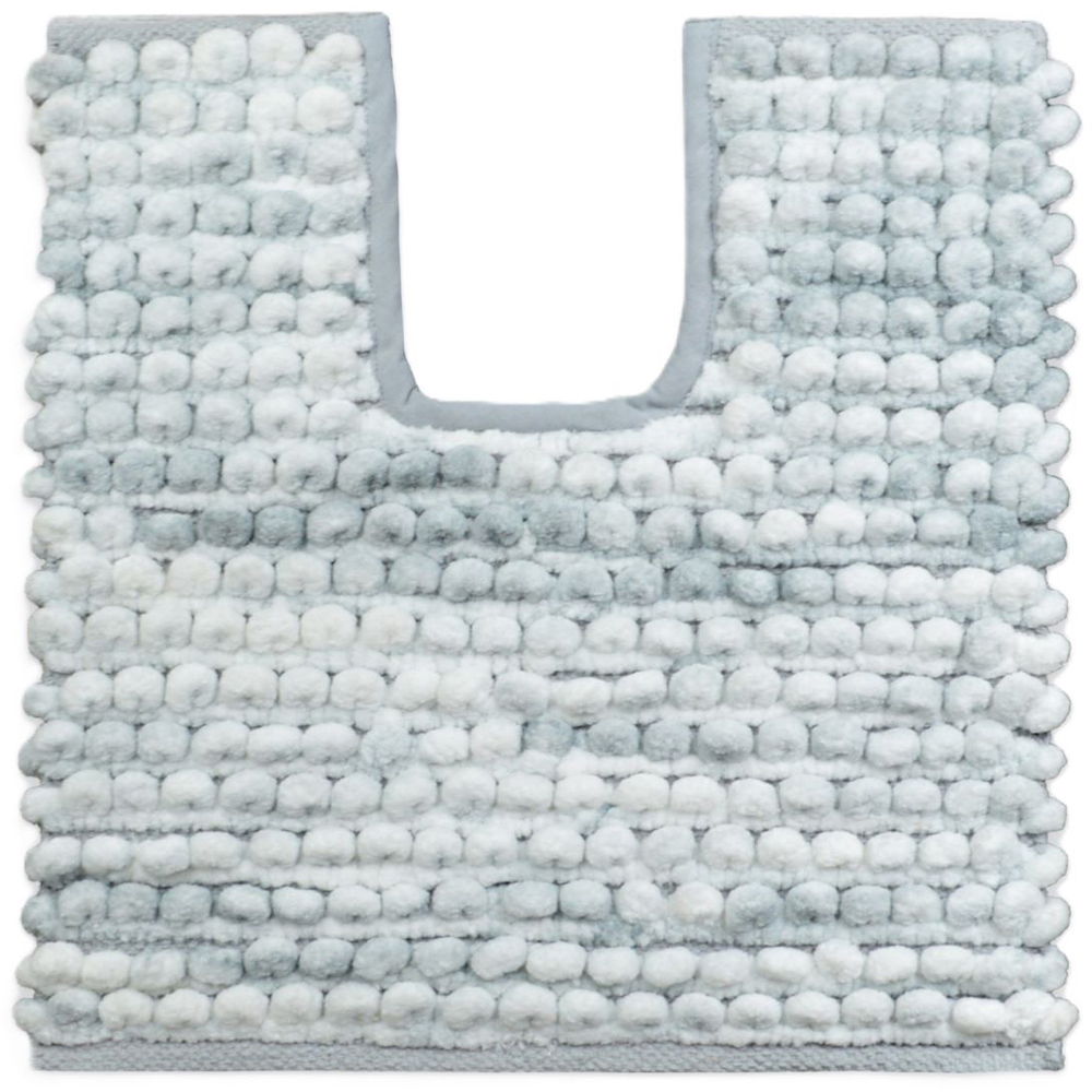 Allure Bath Fashions Grey Marble Effect Chunky Bobble Non Slip Toilet Mat 50 x 50cm