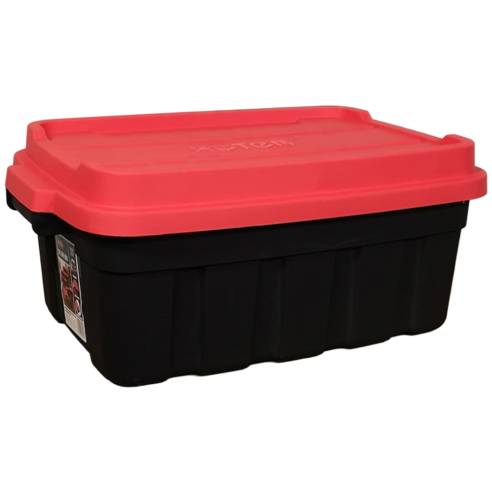 Samuel Alexander Black and Red Tuff Stackable Storage Box 37L