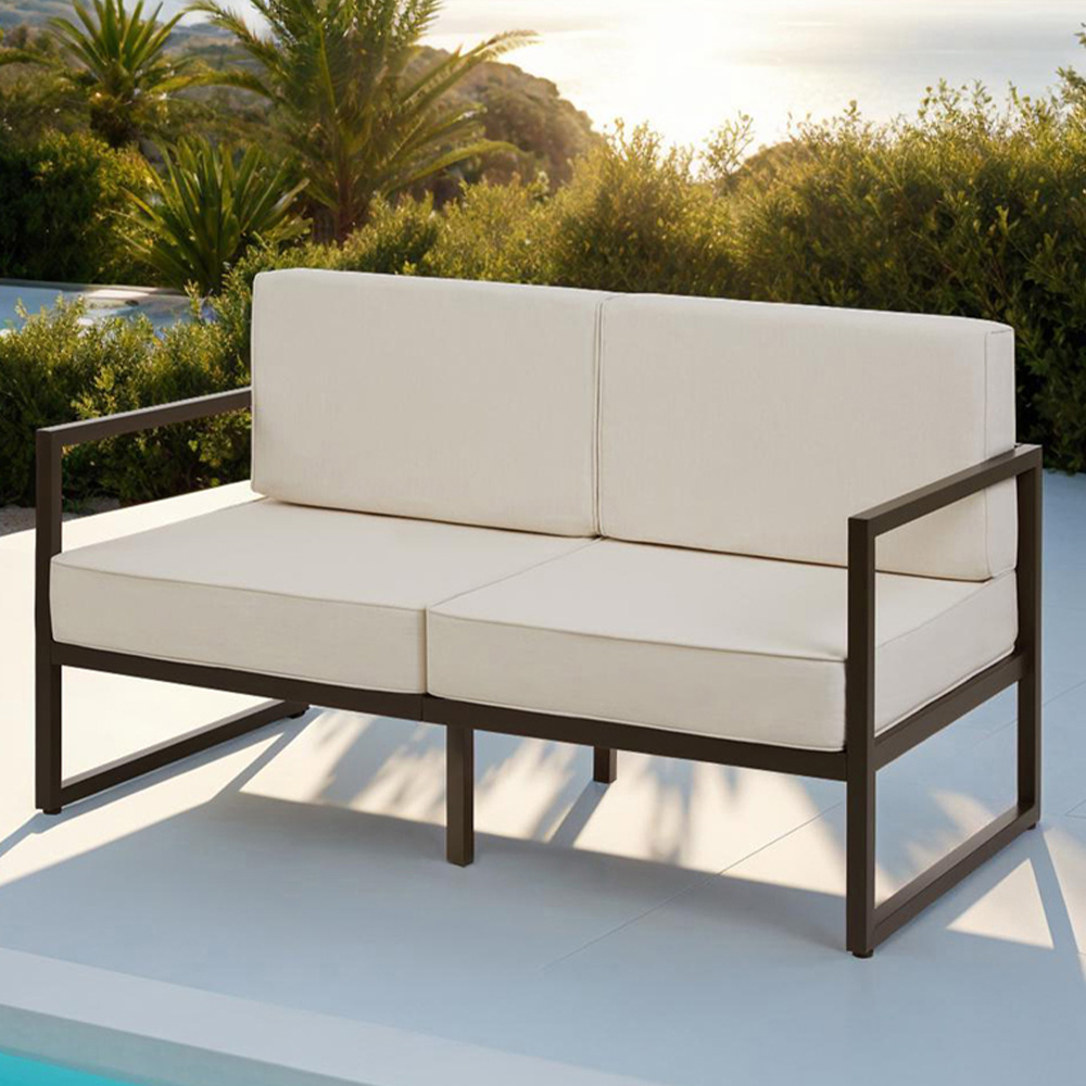 tectake Comosa 2 Seater Garden Sofa with Cushion