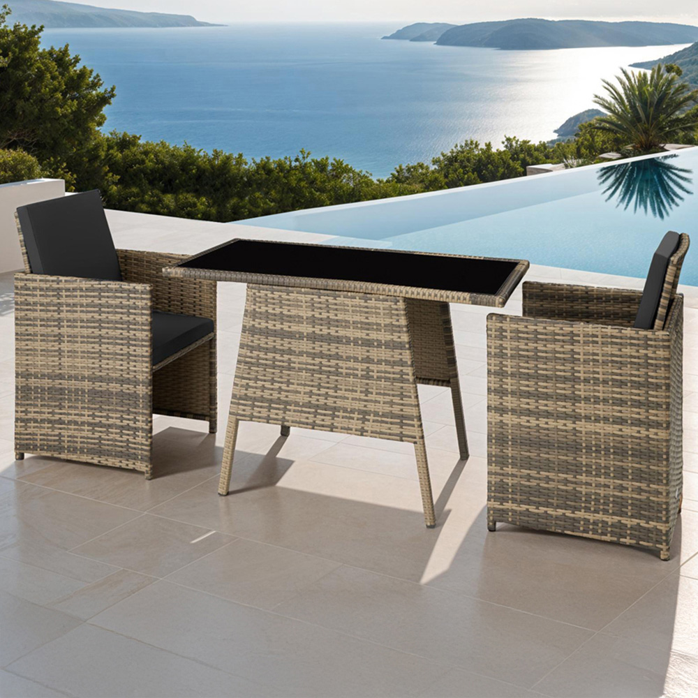 tectake Lausanne 2 Seater Nature Garden Bistro Set