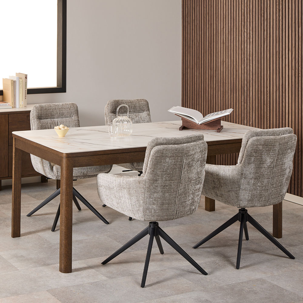 Furniture To Go - Southampton Dining Table - 6 Seater - Oak - Cream
