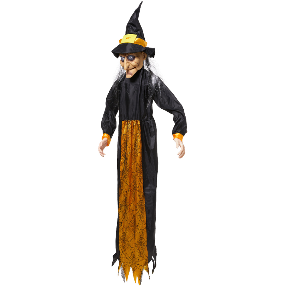 Living and Home Halloween Sound Control Glowing Hanging Witch