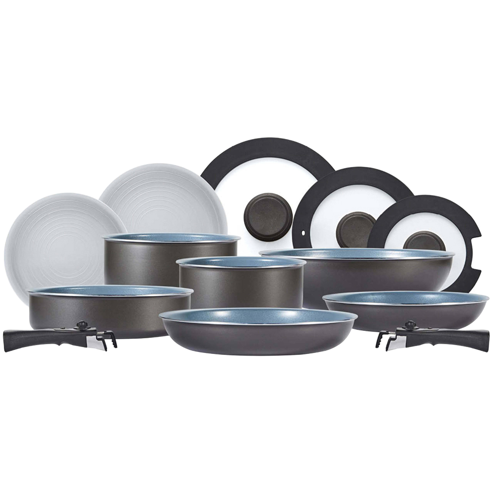 Tower 13 Piece Graphite Grey Cookware Set - Size: 12 x 47 x 30cm - Wilko