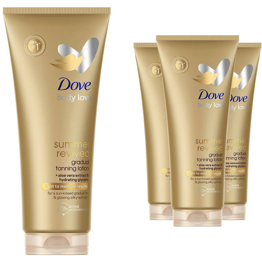 Dove DermaSpa Summer Revived Fair To Medium Skin Body Lotion 200ml 4 Pack
