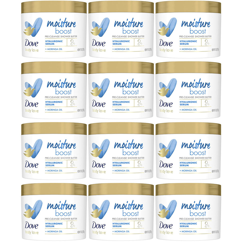 Dove Body Love Moisture Boost Pre Cleanse Shower Butter 283ml 12 Pack