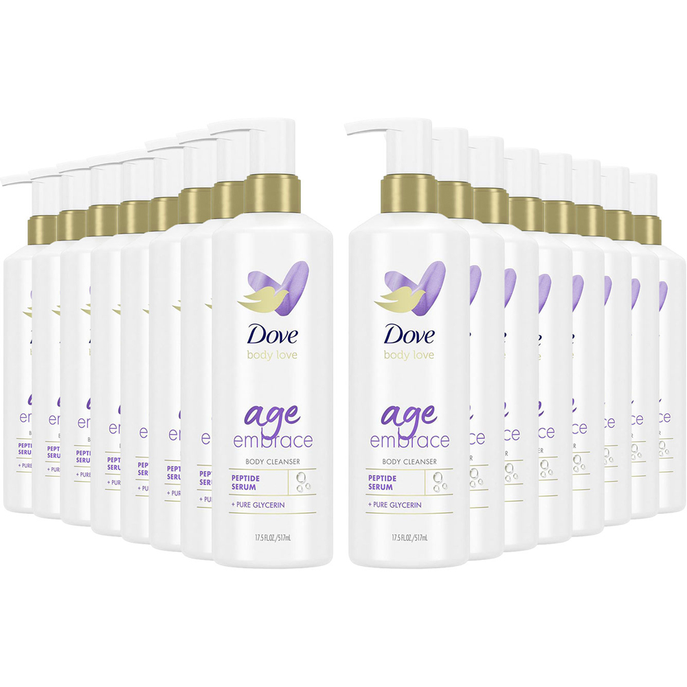 Dove Body Love Age Embrace Body Cleanser with Peptide Serum and Glycerine 517ml 16 Pack
