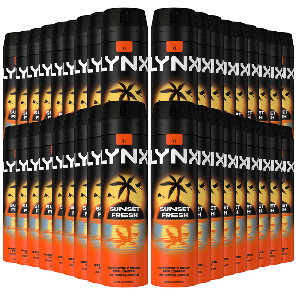 Lynx Sunset Fresh Men's Deodorant Body Spray 200ml 36 Pack