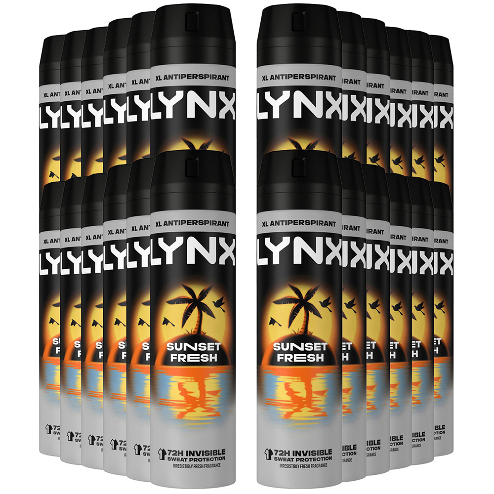 Lynx Sunset Fresh Antiperspirant Deodorant Spray 200ml 24 Pack