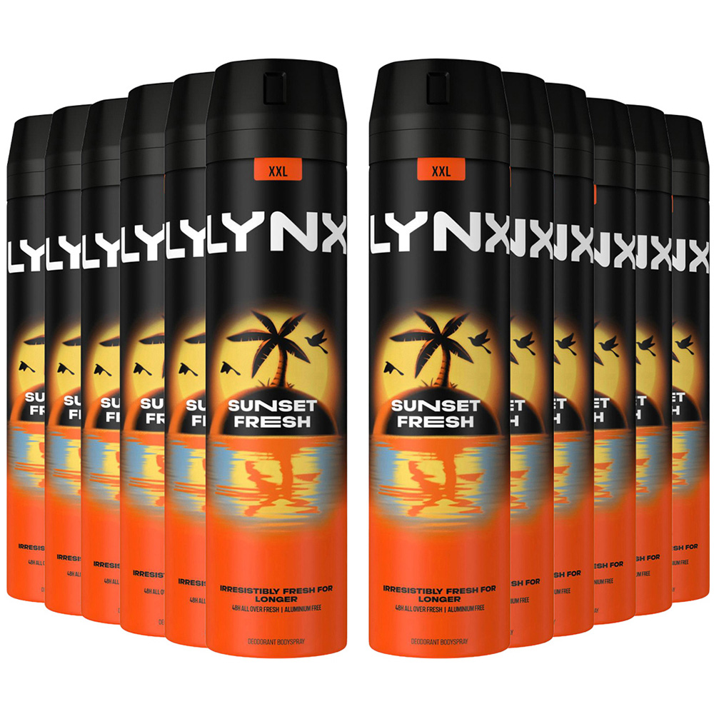 Lynx Sunset Fresh Deodorant Body Spray 250ml 12 Pack