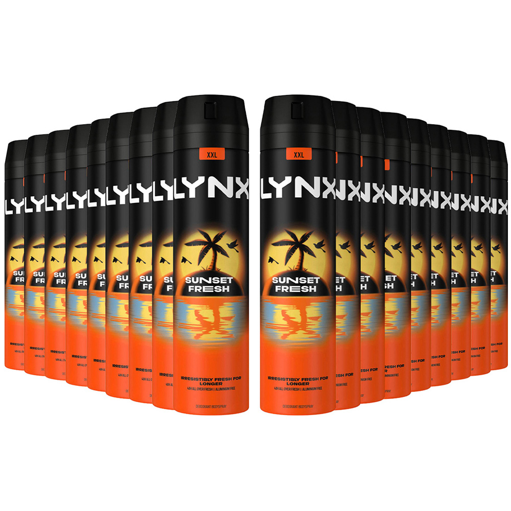 Lynx Sunset Fresh Deodorant Body Spray 250ml 18 Pack
