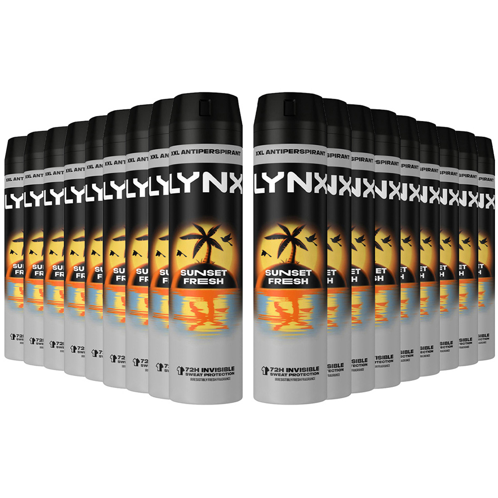Lynx Sunset Fresh Antiperspirant Deodorant Spray 250ml 18 Pack