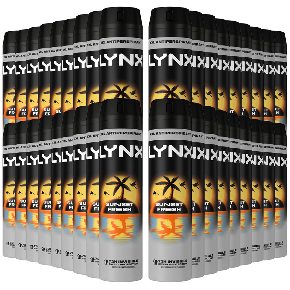Lynx Sunset Fresh Antiperspirant Deodorant Spray 250ml 36 Pack