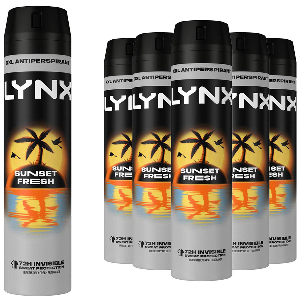 Lynx Sunset Fresh Antiperspirant Deodorant Spray 250ml 6 Pack