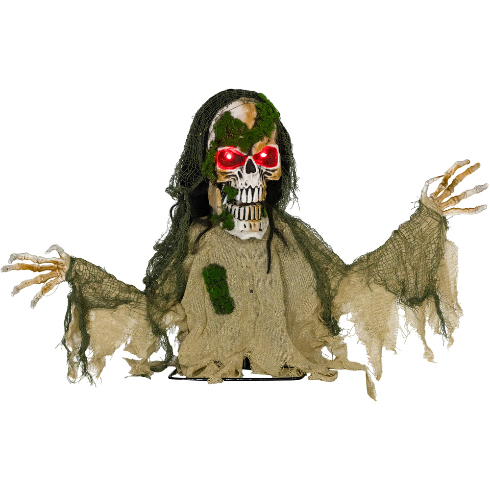 Outsunny Voice Activated Animatronics Skeleton Halloween Decoration