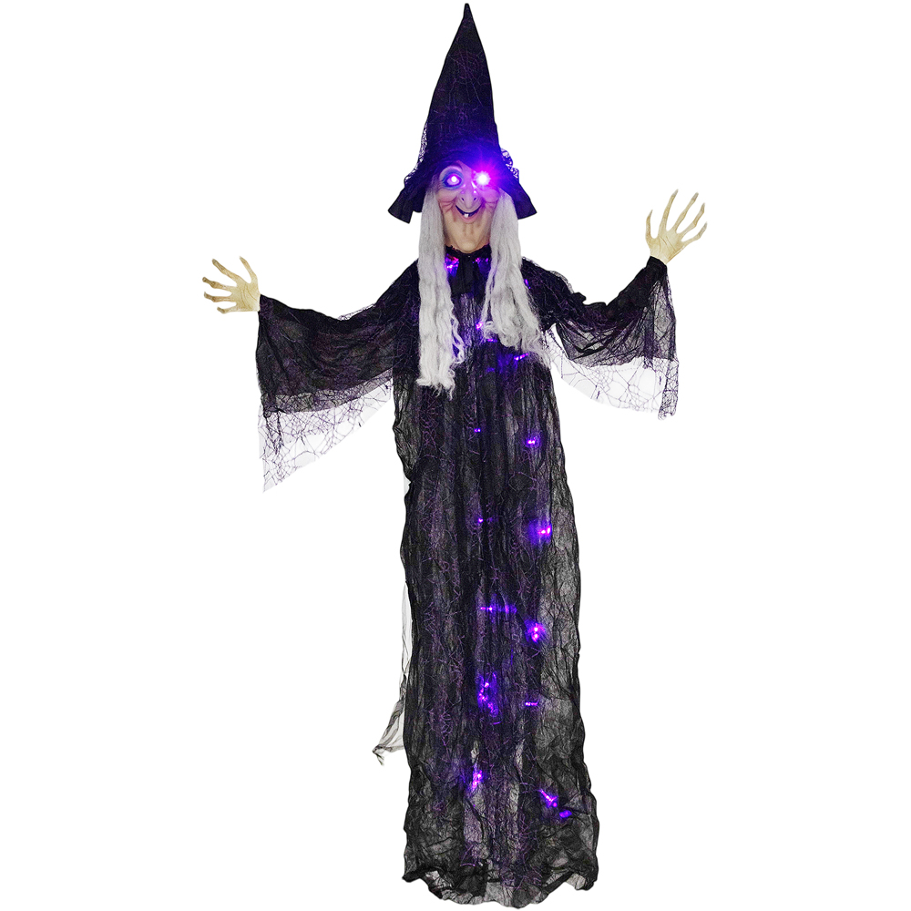 Outsunny Voice Activated Animatronics Witch Halloween Decoration 6ft