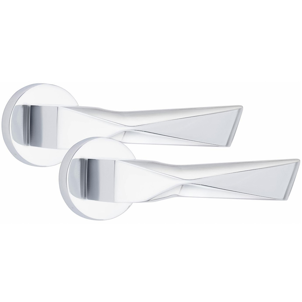 Golden Grace Modern Aura Polished Chrome Door Handles Set
