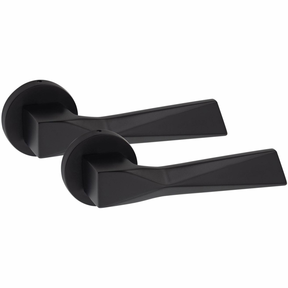 Golden Grace Modern Aura Matt Black Premium Door Handles