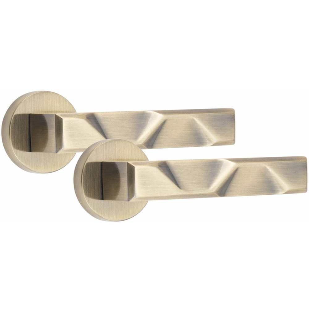 Golden Grace Antique Brass Modern Nova Premium Door Handle Set