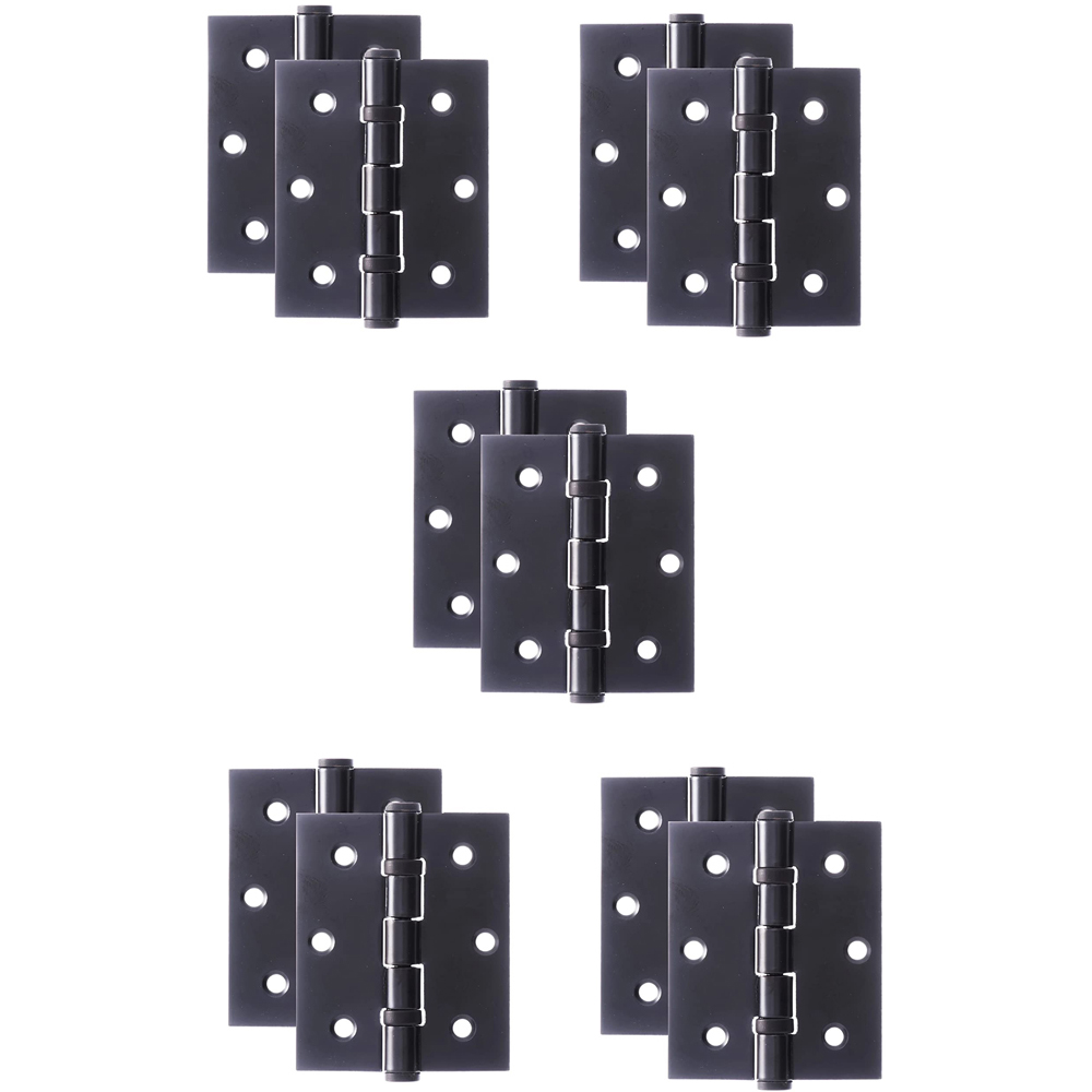 Golden Grace Matt Black Timber 3 inch Ball Bearing Door Hinge 75mm 5 Pack