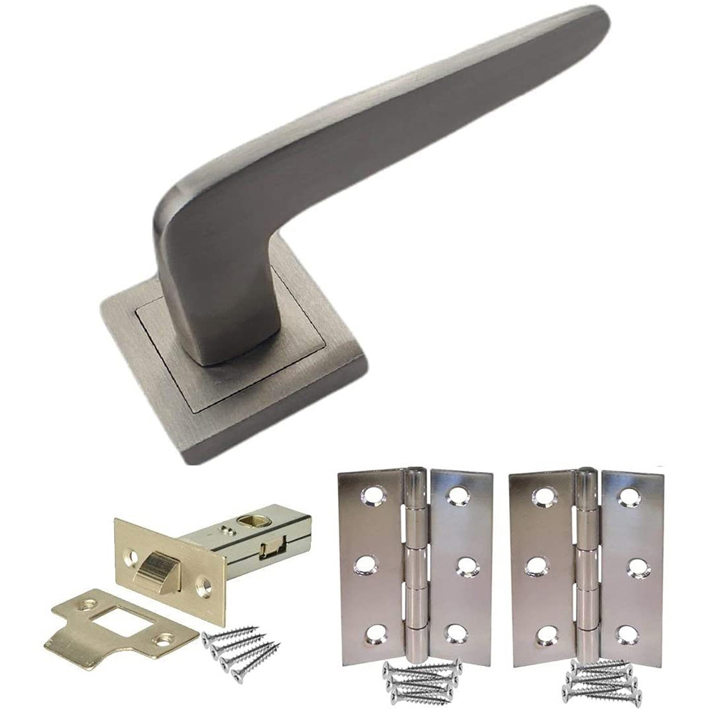 Golden Grace Satin Stainless Steel Venus Door Handle Set