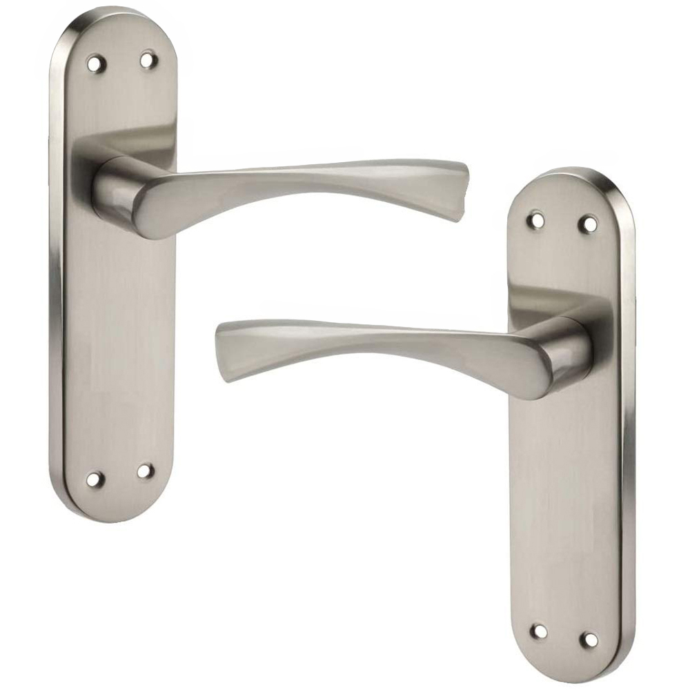 Golden Grace Satin Stainless Steel Astrid Door Handle Set 182 x 45mm