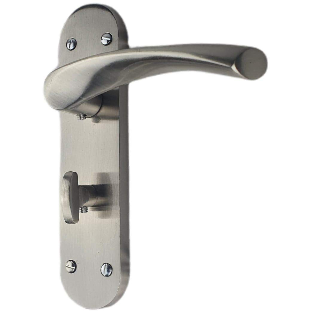 Golden Grace Satin Stainless Steel Astrid Bathroom Door Handle Set 182 x 45mm