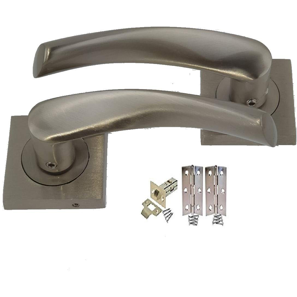 Golden Grace Satin Stainless Steel Astrid Door Handle Set