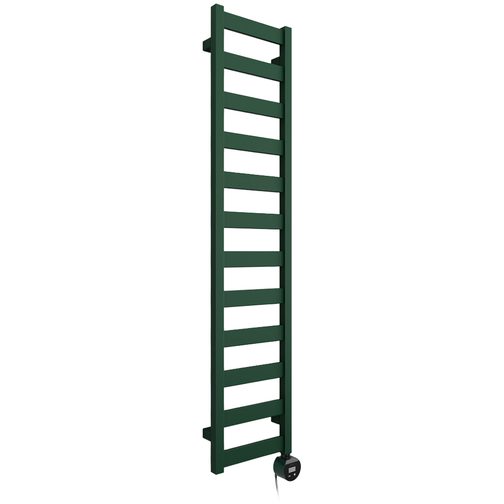 Terma Vivo Matt Green Electric Towel Rail with VEO Element Controller 1390 x 300mm