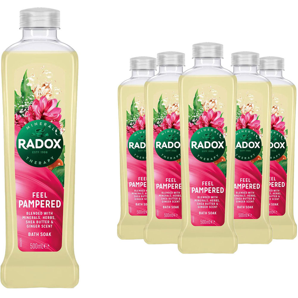 Radox Mineral Therapy Feel Pampered Blended with Minerals Bath Soak 500ml 6 Pack