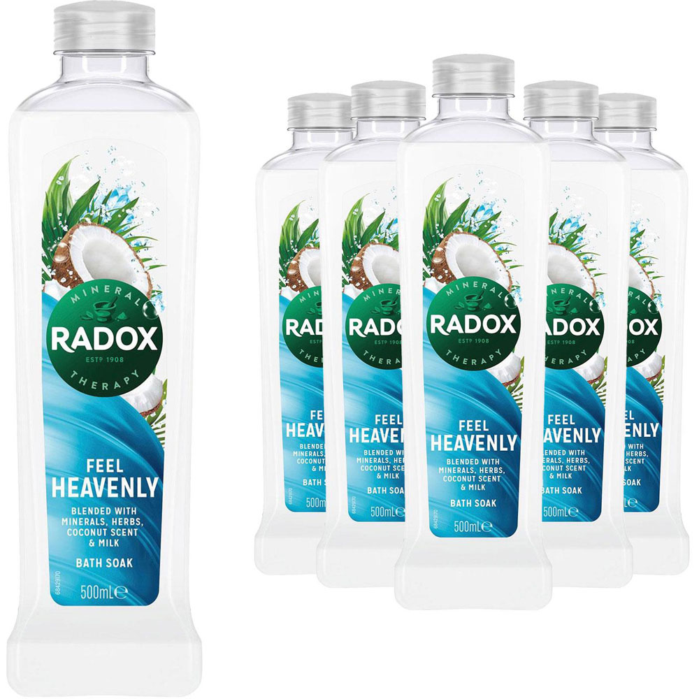 Radox Mineral Therapy Feel Heavenly Minerals and Herbs Bath Soak 500ml 6 Pack