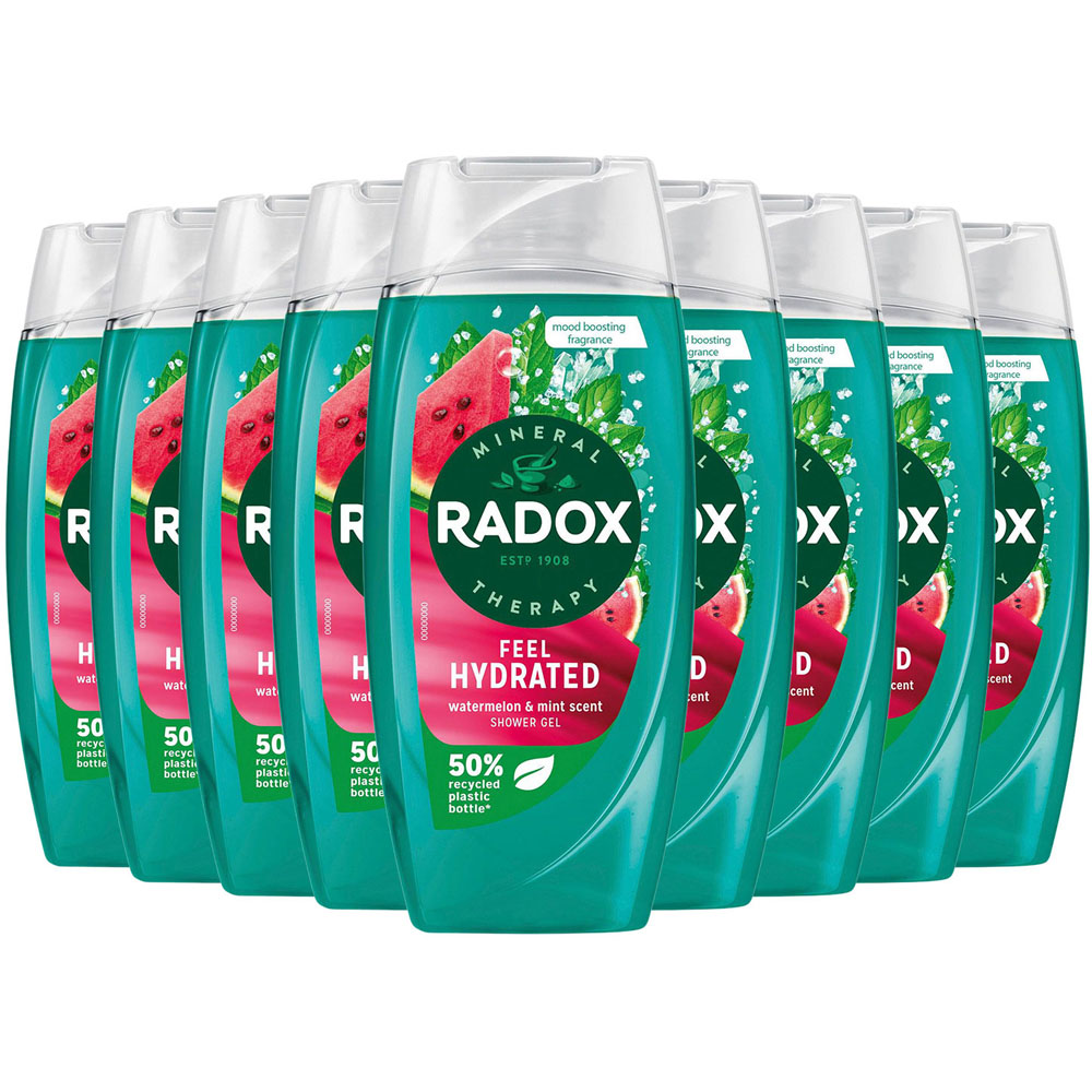Radox Mineral Therapy Feel Hydrated Watermelon and Mint Scent Shower Gel 225ml 9 Pack