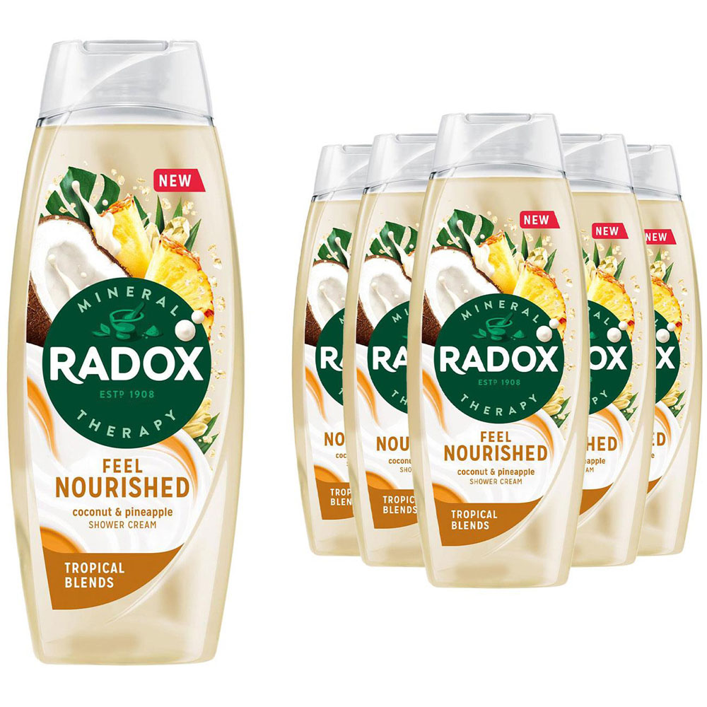 Radox Mineral Therapy Feel Nourished Coconut and Pineapple Shower Gel 450ml 6 Pack