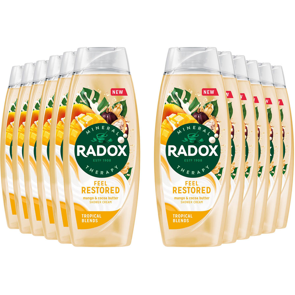 Radox Mineral Therapy Feel Restored Cocoa Butter Shower Gel 450ml 12 Pack