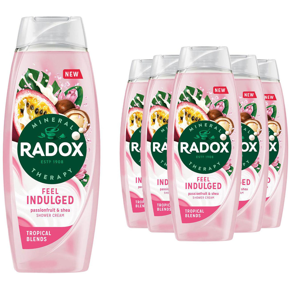 Radox Mineral Therapy Feel Indulged Passion Fruit and Shea Shower Gel 450ml 6 Pack