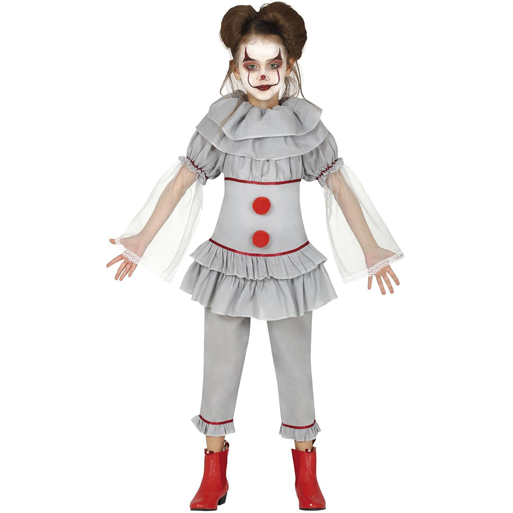 Fiestas Guirca White and Red Scary Clown Halloween Costume 7 to 9 Years